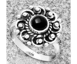 Natural Black Onyx - Brazil Ring size-9 SDR185505 R-1563, 6x6 mm