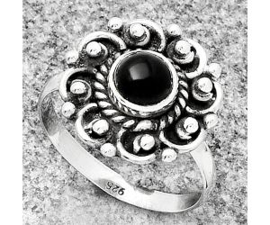 Natural Black Onyx - Brazil Ring size-8 SDR185525 R-1563, 6x6 mm