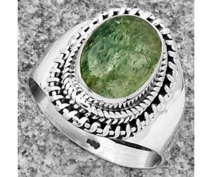 Natural Green Aventurine Ring size-9 SDR185631 R-1279, 9x12 mm