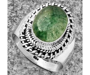 Natural Green Aventurine Ring size-7 SDR185649 R-1279, 8x12 mm