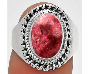 Natural Pink Thulite - Norway Ring size-7 SDR185655 R-1279, 8x11 mm