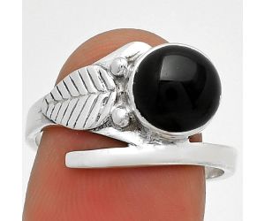 Natural Black Onyx - Brazil Ring size-8 SDR185700 R-1410, 8x8 mm
