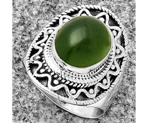 Natural Nephrite Jade - Canada Ring size-7.5 SDR185725 R-1501, 9x11 mm