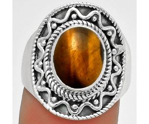 Natural Tiger Eye - Africa Ring size-8.5 SDR185730 R-1501, 9x11 mm