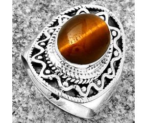 Natural Tiger Eye - Africa Ring size-7 SDR185732 R-1501, 9x11 mm