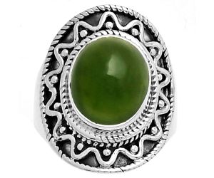 Natural Nephrite Jade - Canada Ring size-7 SDR185739 R-1501, 9x11 mm