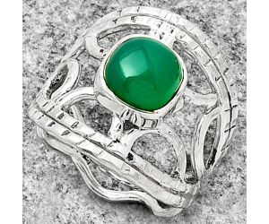 Natural Green Onyx Ring size-7.5 SDR185877 R-1133, 8x8 mm