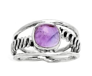 Natural Amethyst Cab - Brazil Ring size-8.5 SDR185986 R-1136, 8x8 mm