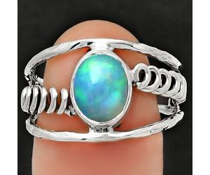 Natural Ethiopian Opal Ring size-8 SDR186020 R-1136, 7x9 mm