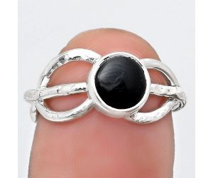 Natural Black Onyx - Brazil Ring size-7 SDR186483 R-1139, 7x7 mm