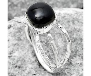 Natural Black Onyx - Brazil Ring size-8 SDR186495 R-1139, 8x8 mm