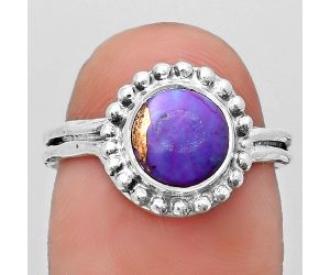 Copper Purple Turquoise - Arizona Ring size-7 SDR186507 R-1071, 8x8 mm