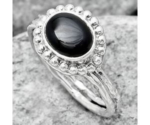 Natural Black Onyx - Brazil Ring size-8 SDR186518 R-1071, 7x9 mm