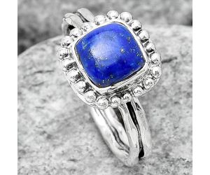 Natural Lapis Lazuli - Afghanistan Ring size-8 SDR186521 R-1071, 7x7 mm