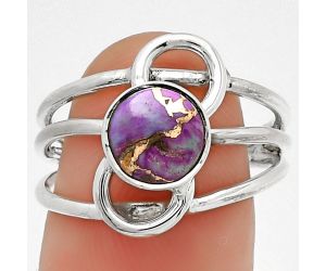 Copper Purple Turquoise - Arizona Ring size-7.5 SDR186553 R-1141, 8x8 mm
