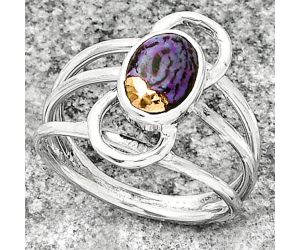 Copper Purple Turquoise - Arizona Ring size-8 SDR186562 R-1141, 7x9 mm