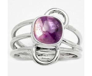 Natural Amethyst Cab - Brazil Ring size-7 SDR186563 R-1141, 8x8 mm