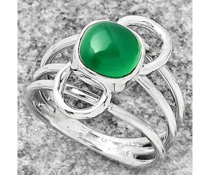 Natural Green Onyx Ring size-8 SDR186576 R-1141, 8x8 mm