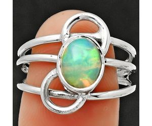 Natural Ethiopian Opal Ring size-8 SDR186581 R-1141, 7x9 mm