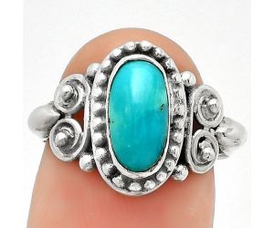 Natural Egyptian Turquoise Ring size-7 SDR186677 R-1283, 5x10 mm