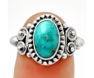 Natural Egyptian Turquoise Ring size-8 SDR186694 R-1283, 7x11 mm