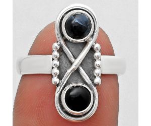 Natural Black Onyx - Brazil Ring size-7 SDR186703 R-1516, 5x5 mm