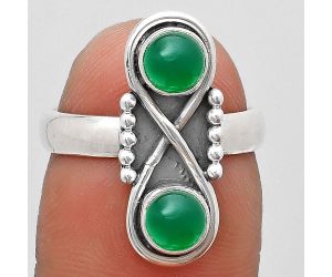 Natural Green Onyx Ring size-7 SDR186711 R-1516, 5x5 mm