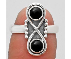 Natural Black Onyx - Brazil Ring size-8 SDR186715 R-1516, 6x6 mm
