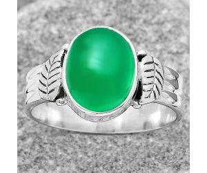 Natural Green Onyx Ring size-9 SDR186807 R-1261, 9x11 mm