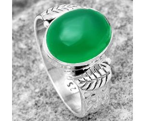 Natural Green Onyx Ring size-9 SDR186807 R-1261, 9x11 mm
