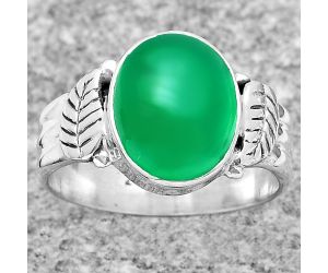 Natural Green Onyx Ring size-6 SDR186820 R-1261, 9x11 mm
