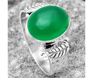 Natural Green Onyx Ring size-6 SDR186820 R-1261, 9x11 mm