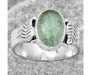Natural Green Aventurine Ring size-7.5 SDR186827 R-1261, 8x11 mm