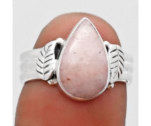 Natural Pink Scolecite Ring size-7 SDR186839 R-1261, 8x13 mm