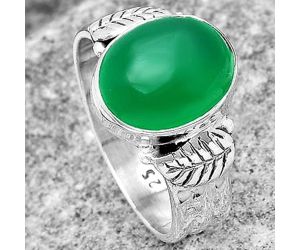 Natural Green Onyx Ring size-6 SDR186850 R-1261, 9x11 mm