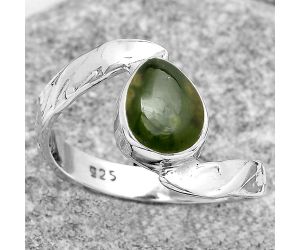 Natural Chrome Chalcedony Ring size-8.5 SDR186920 R-1232, 7x9 mm