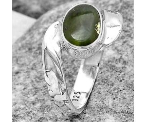 Natural Chrome Chalcedony Ring size-6.5 SDR186941 R-1232, 7x9 mm