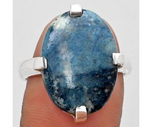 Natural Blue Scheelite - Turkey Ring size-9 SDR187000 R-1089, 15x20 mm