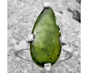 Natural Chrome Chalcedony Ring size-7 SDR187015 R-1089, 10x20 mm