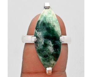 Natural Larsonite Jasper Ring size-8.5 SDR187023 R-1089, 11x27 mm