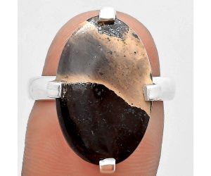 Natural Chocolate Jasper Ring size-7.5 SDR187029 R-1089, 13x20 mm