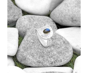 Adjustable - Natural Blue Labradorite Ring size-6 SDR187054 R-1319, 5x7 mm