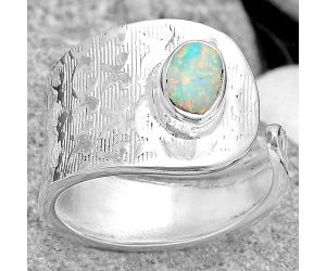 Adjustable - Fire Opal Ring size-6.5 SDR187056 R-1319, 5x7 mm
