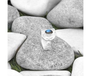 Adjustable - Blue Labradorite Ring size-6.5 SDR187063 R-1319, 5x7 mm