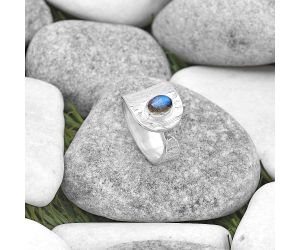 Adjustable - Natural Blue Labradorite Ring size-7 SDR187108 R-1319, 5x7 mm