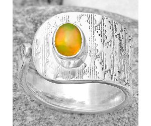 Adjustable - Natural Ethiopian Opal Ring size-7 SDR187127 R-1319, 5x7 mm