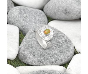 Adjustable - Natural Ethiopian Opal Ring size-7 SDR187127 R-1319, 5x7 mm