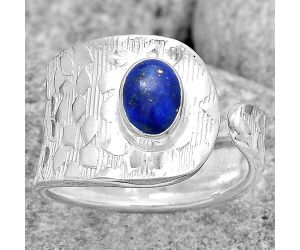 Adjustable - Natural Lapis Lazuli Ring size-6 SDR187153 R-1319, 5x7 mm