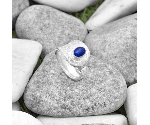 Adjustable - Natural Lapis Lazuli Ring size-6 SDR187153 R-1319, 5x7 mm