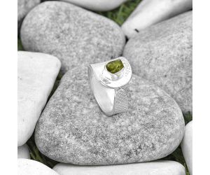 Adjustable - Natural Peridot Rough Ring size-6 SDR187169 R-1319, 5x7 mm